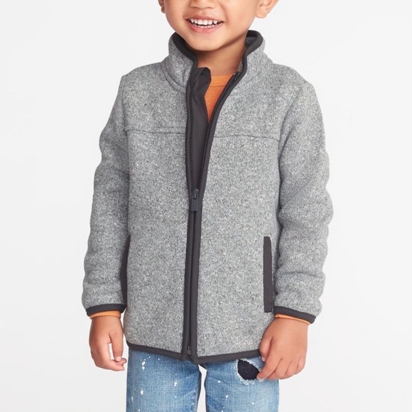 Old Navy Other - Boys Gray Full Zip Fleece Jacket 2T | Toddler Cozy Warm Fall Winter Outerwear